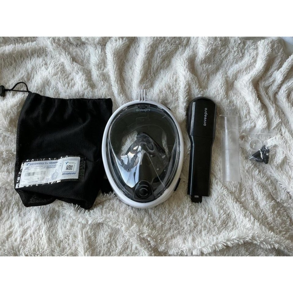 Greatever G2 Snorkel Mask (Full‎ Face) - White (Adult Size) - Diveepro